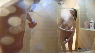 Brunette shower masturbation casting adult sex scene