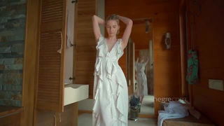 Vika Kucherenko sheer dress tease adult video