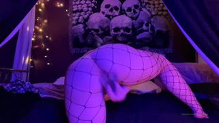 BigTittyGothEgg fishnet dildo play adult video