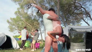 The Real Diabla campsite exhibitionist sex adult video