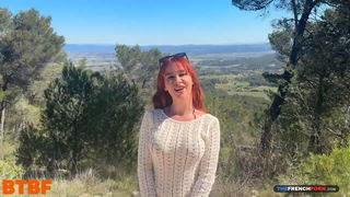 Norah Juliette outdoor redhead tease porn video