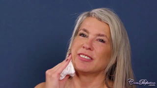 Blonde MILF deepthroat close-up sex video
