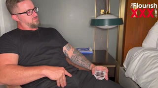 Brick Kummings hotel room tease porn