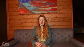 Elly Clutch redhead couch pose porn video