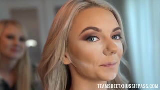 Molly Mae blonde makeup close-up sex video
